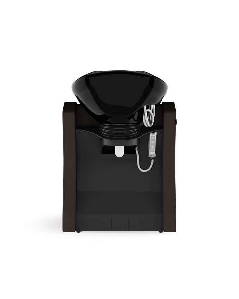 Fredda II - Brown washing unit with massage with black basin